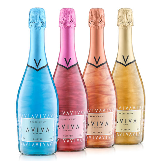 Fotografía de botellas de vino Aviva