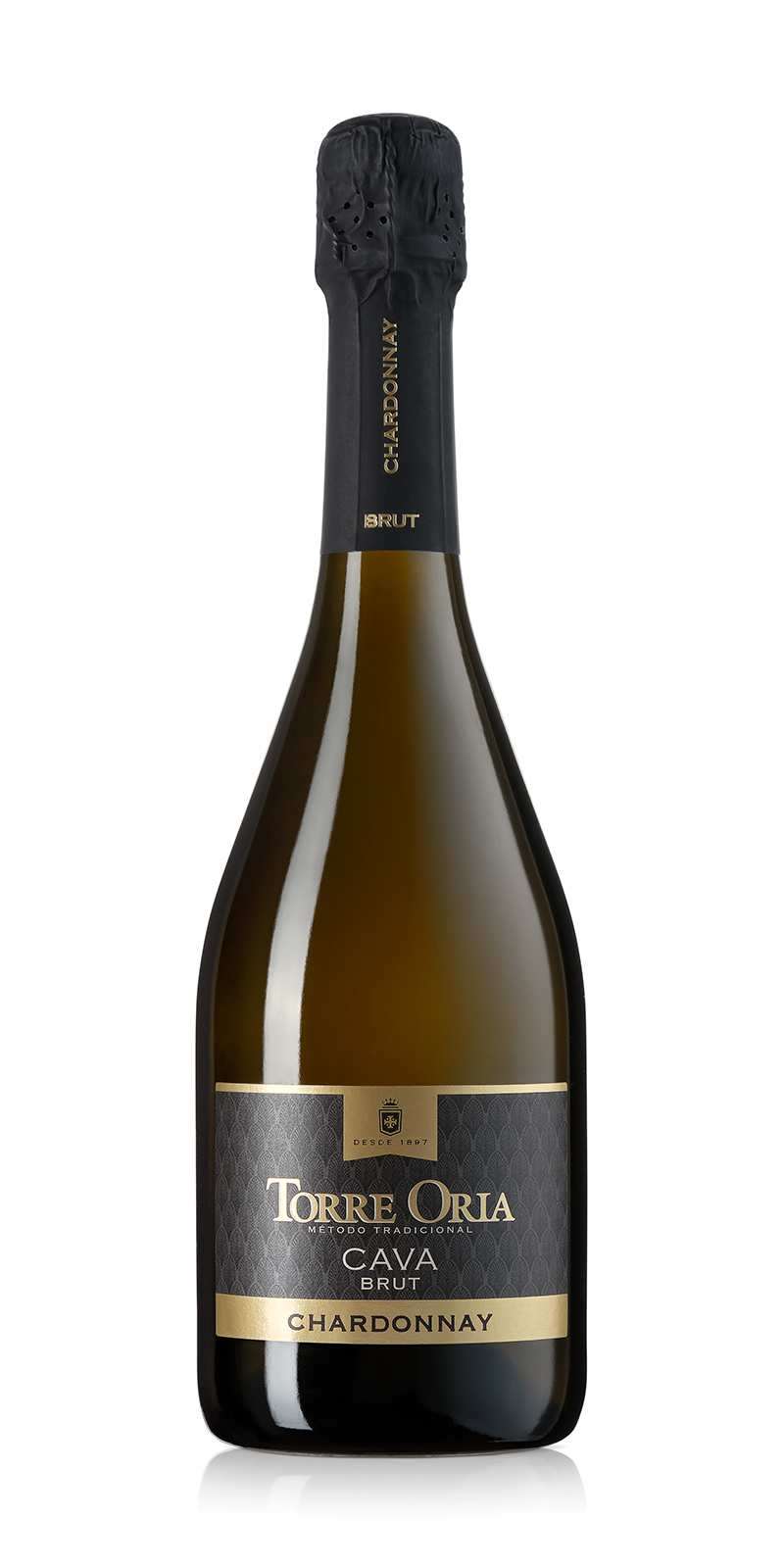 Foto de botella de Cava Brut Chardonnay Torre Oria