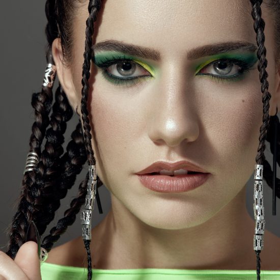 Shooting para maquillaje con estilismo editorial